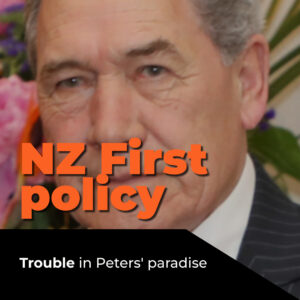 NZ First policy. Trouble in Peters' paradise